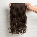 Τρέσα μαλλιών με κλιπς σοκολατί 6K - Hair tapes OEM