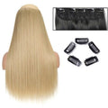 Τρέσα μαλλιών με κλιπς ξανθό - Hair tapes OEM