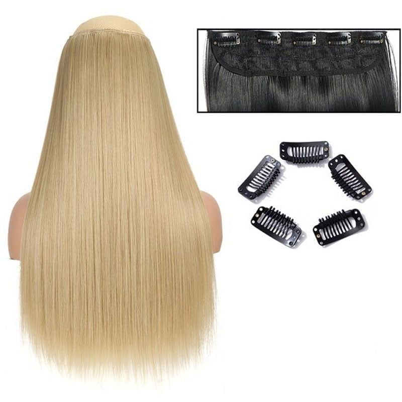 Τρέσα μαλλιών με κλιπς ξανθό - Hair tapes OEM