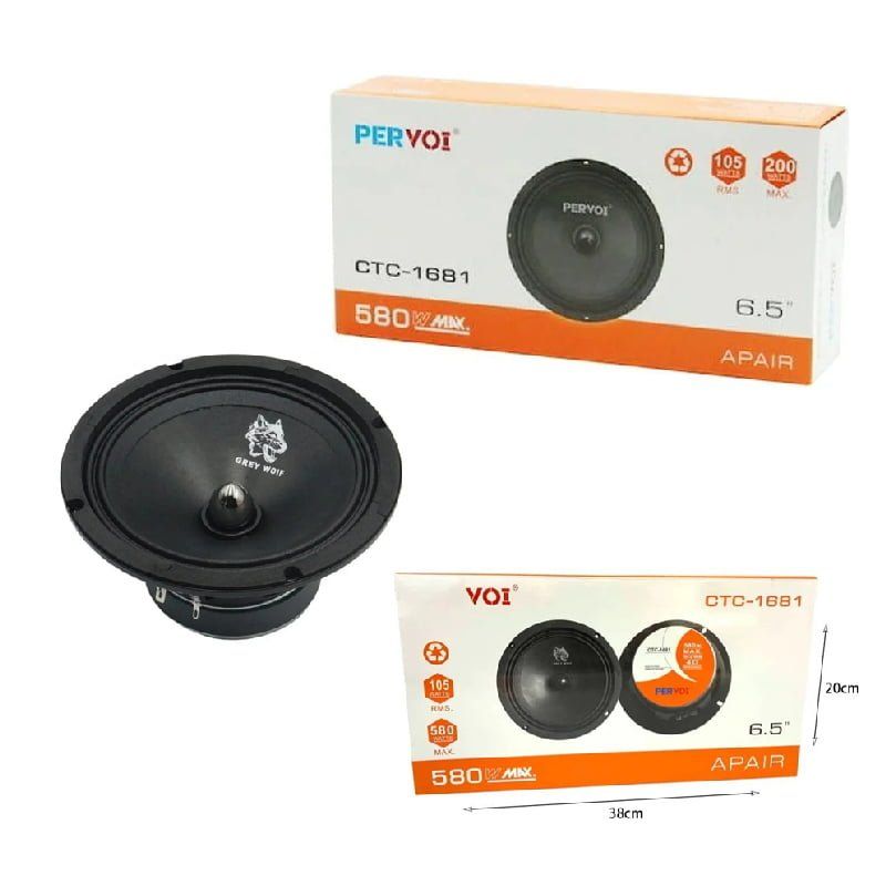 PerVoi Σετ Ηχείο Αυτοκινήτου 6.5" με 105W RMS CTC-1681- Drive speaker OEM