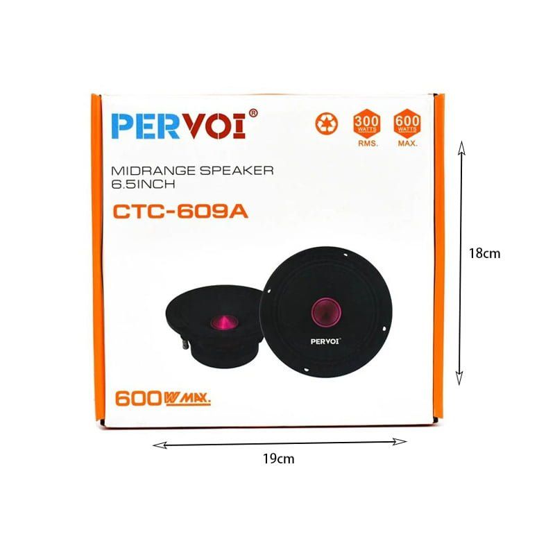PerVoi Ηχείο Αυτοκινήτου Midrange 6.5″ 600W CTC-609A - Drive Midrange Car Speaker PerVoi