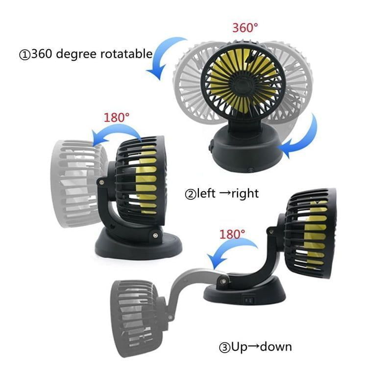 Pervoi Ανεμιστήρας Αυτοκινήτου 12v CTC-650 - Car Dual Head Fan PerVoi