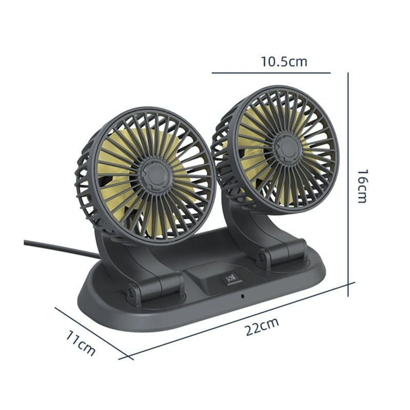 Pervoi Ανεμιστήρας Αυτοκινήτου 12v CTC-650 - Car Dual Head Fan PerVoi