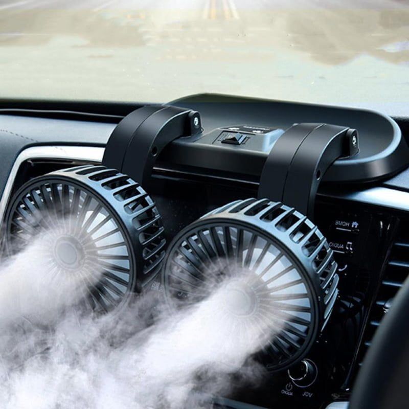Pervoi Ανεμιστήρας Αυτοκινήτου 12v CTC-650 - Car Dual Head Fan PerVoi