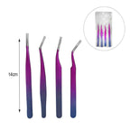 Σετ Τσιμπιδάκια για βλεφαρίδες 4τμχ - Eyelash Tweezers Set OEM