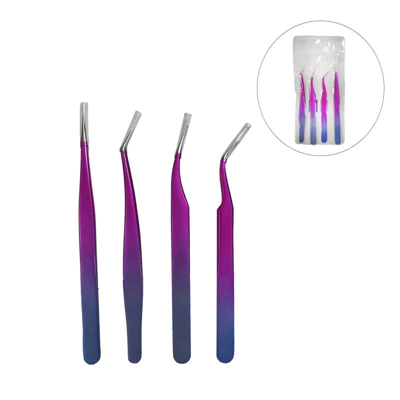 Σετ Τσιμπιδάκια για βλεφαρίδες 4τμχ - Eyelash Tweezers Set OEM