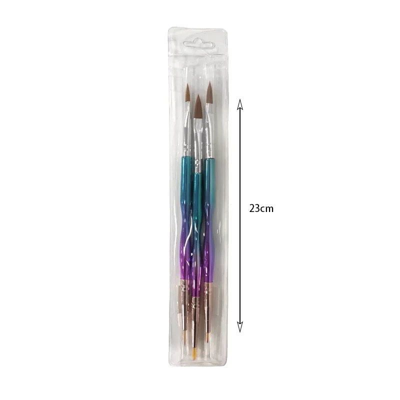 Πινέλο νυχιών διπλής όψης 3τεμ - Nail pen OEM