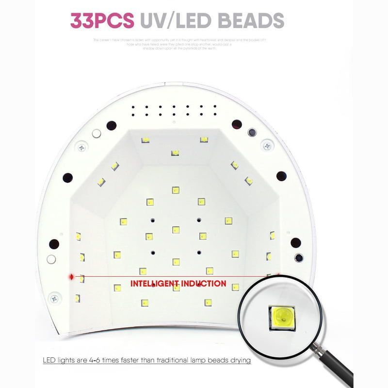 T8 Επαγγελματικό φουρνάκι νυχιών 65W - 2in1 LED/UV lamp - Ροζ OEM