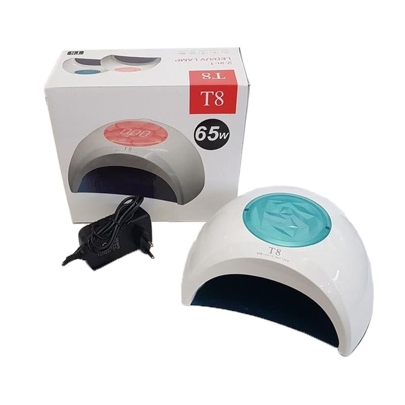 T8 Επαγγελματικό φουρνάκι νυχιών 65W - 2in1 LED/UV lamp - Ροζ OEM