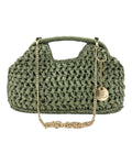 Ψάθινο τσαντάκι χειρός CN26012 - Πράσινο BAG TO BAG