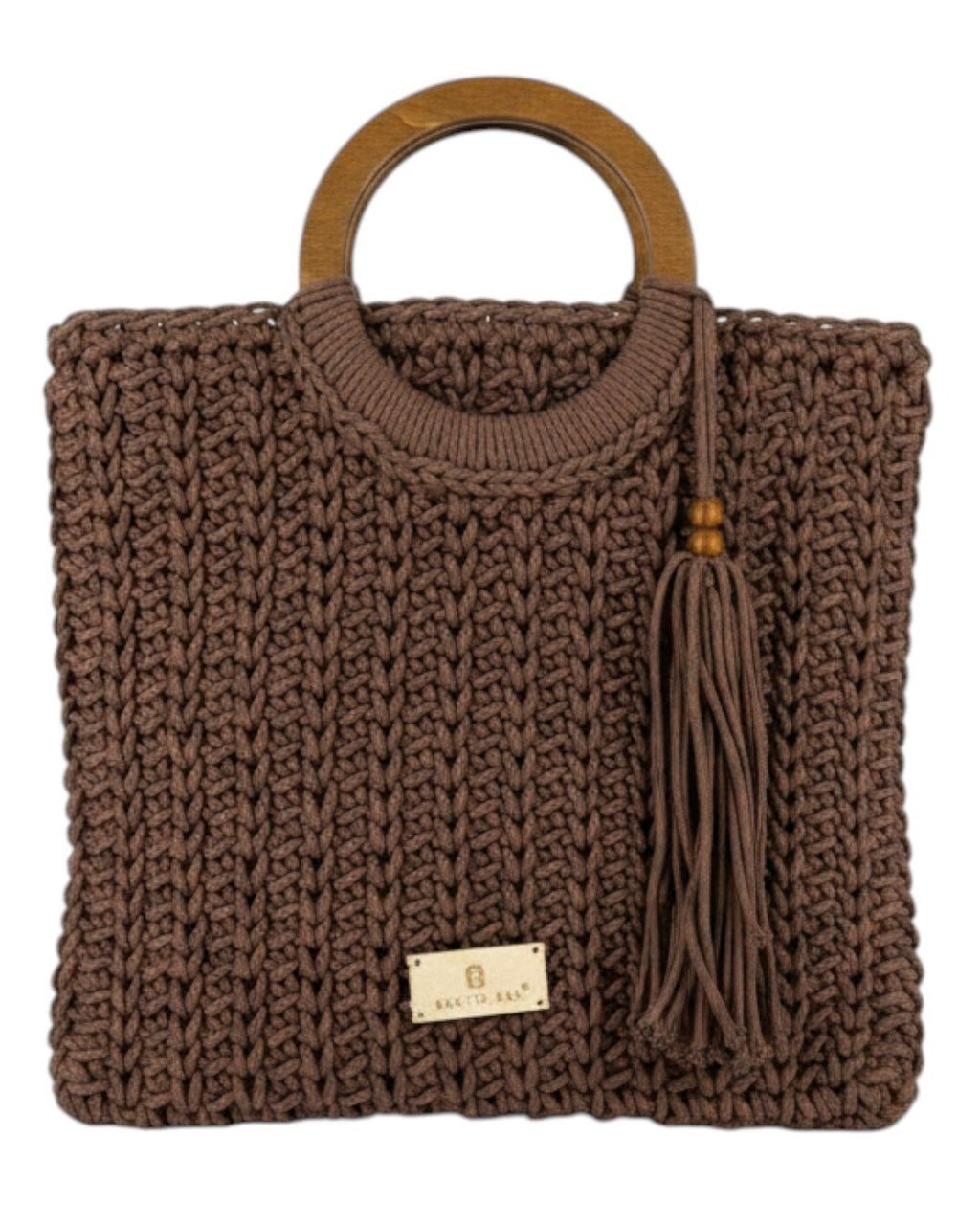 Πλεκτή Τσάντα Χειρός CN26003 - Καφέ BAG TO BAG