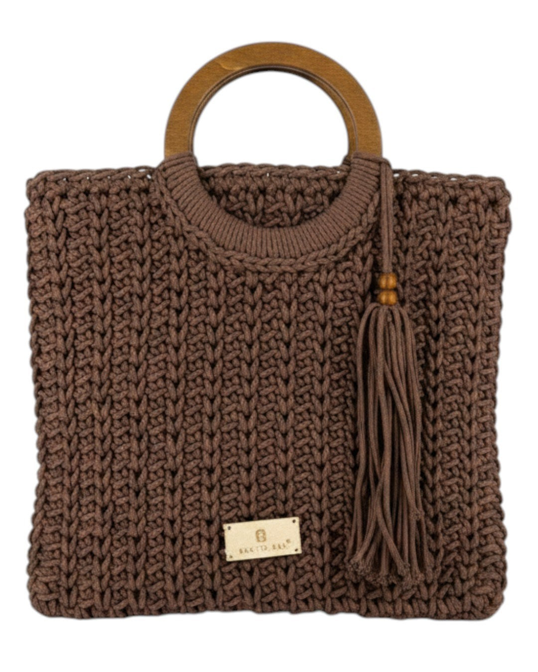 Πλεκτή Τσάντα Χειρός CN26003 - Καφέ BAG TO BAG