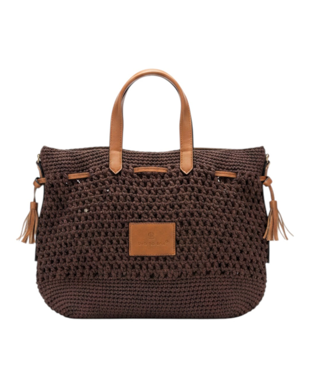 Πλεκτή Τσάντα Χειρός CN26003 - Καφέ BAG TO BAG