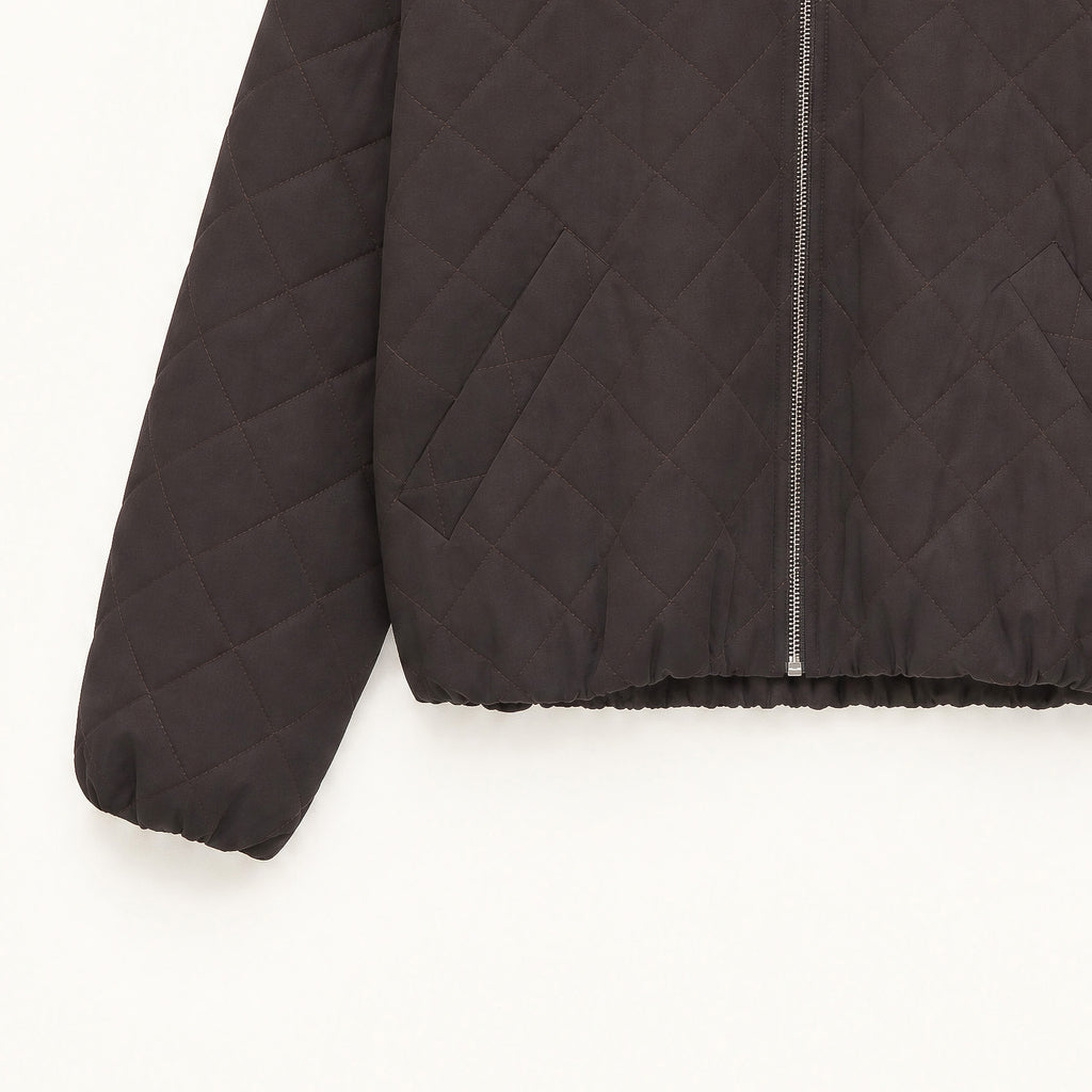 Γυνσικείο Bomber μπουφάν καπιτονέ LUMINA Καφέ LD5994 Lumina Fashion