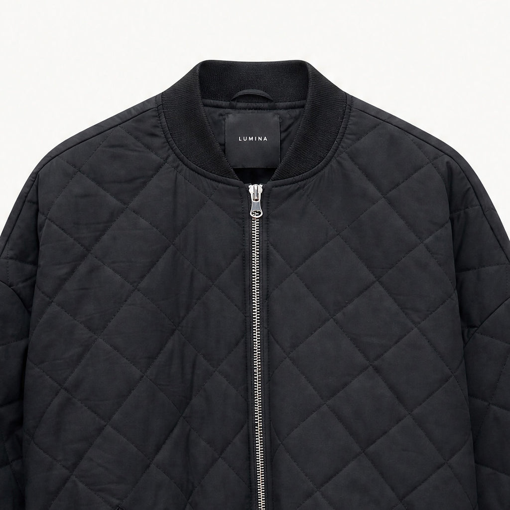Γυνσικείο Bomber μπουφάν καπιτονέ LUMINA Μαύρο LD5994 Lumina Fashion