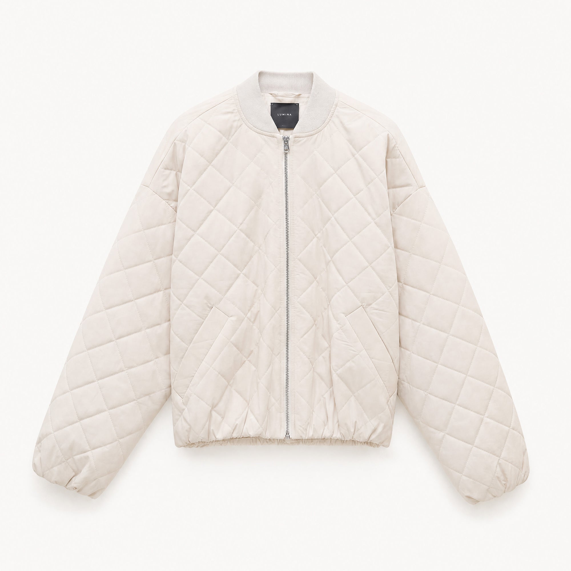 Γυνσικείο Bomber μπουφάν καπιτονέ LUMINA μπεζ LD5994 Lumina Fashion