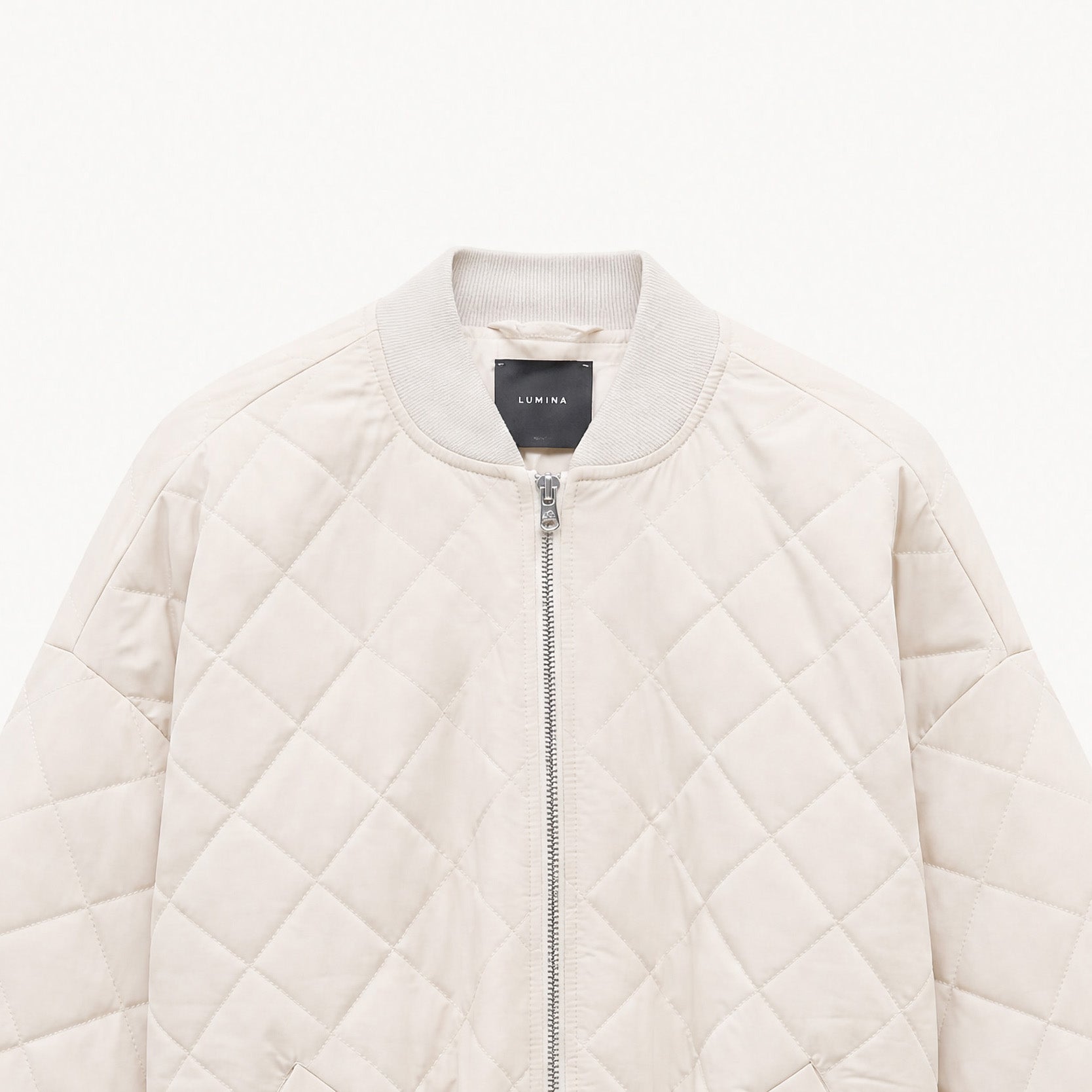 Γυνσικείο Bomber μπουφάν καπιτονέ LUMINA μπεζ LD5994 Lumina Fashion