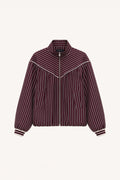 Γυναικείο bomber jacket με ριγές LUMINA Μπορντό LD6123