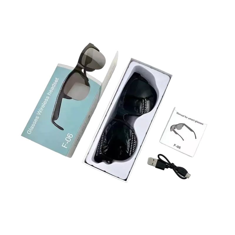 Γυαλιά Ηλίου με Ενσωματωμένα Ακουστικά V5.3 Hands-Free F-06 - Glasses Wireless Headset (Αντιγραφή) OEM