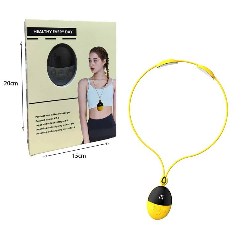 Συσκευή μασάζ λαιμού KS-9 - Pulse neck massager - Κίτρινο OEM