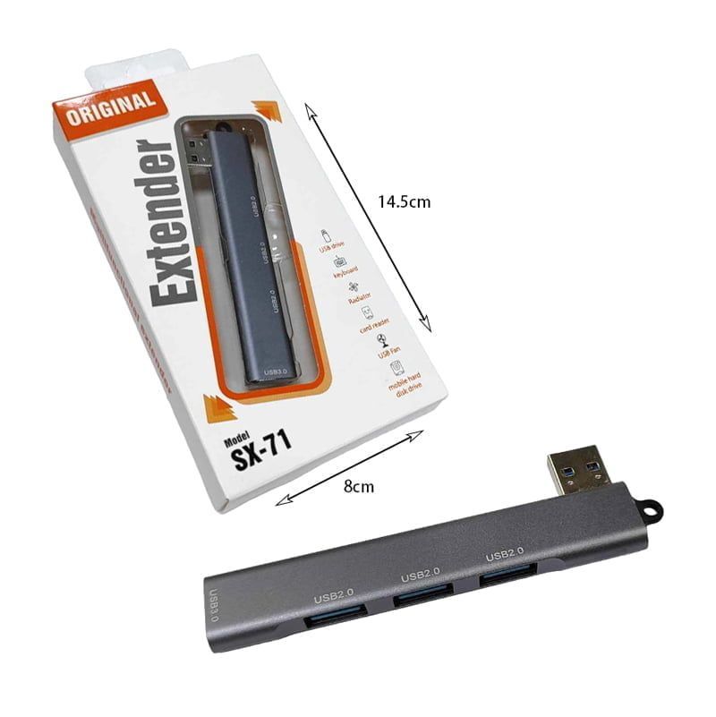 Original SX-71 USB Extender πολλαπλών Χρήσεων με 3 Θύρες USB - Multifunctional Extender USB Original