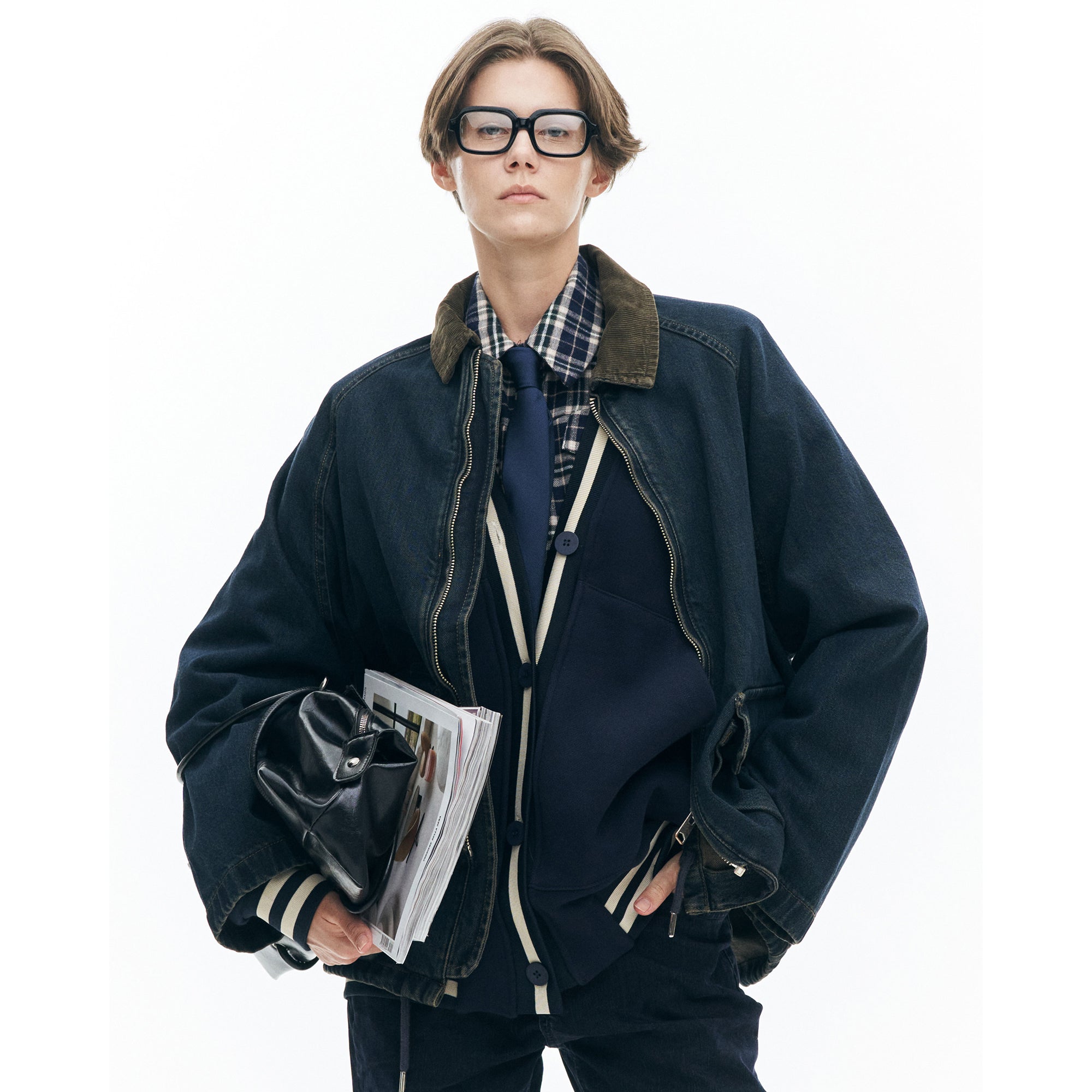 Γυναικεία τζιν μπουφάν oversized LUMINA Μπλε Q3900 Lumina Fashion