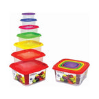Sidirela Δοχείο Φαγητού Πλαστικό Πολύχρωμο 7τμχ - Plastic Food Container 7pcs SIDIRELA