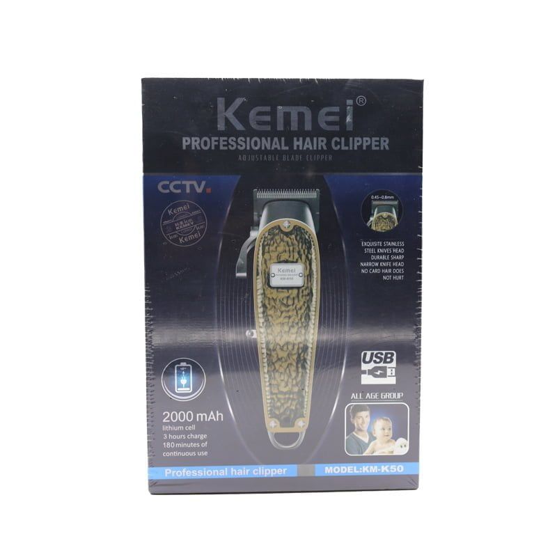 Kemei KM-K50 Κουρευτική Μηχανή Επαναφορτιζόμενη - Hair clipper Kemei