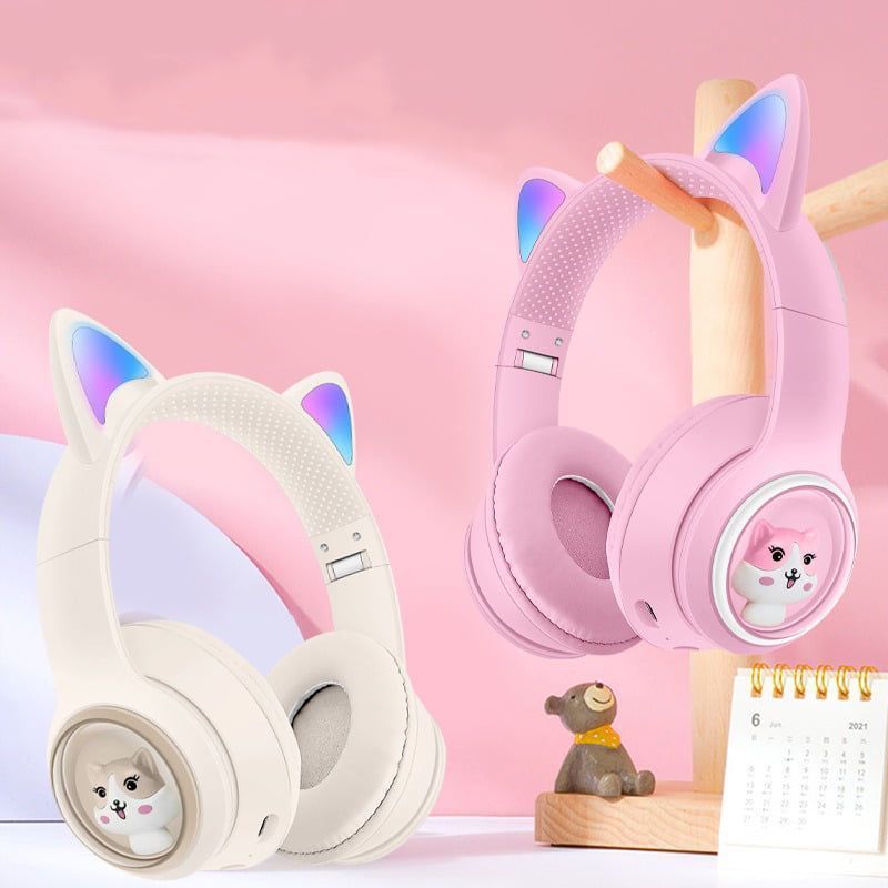 Ασύρματα Ακουστικά με Αυτιά 5.3V AKZ01 - Wireless Cuter Headphones - Μαύρο OEM
