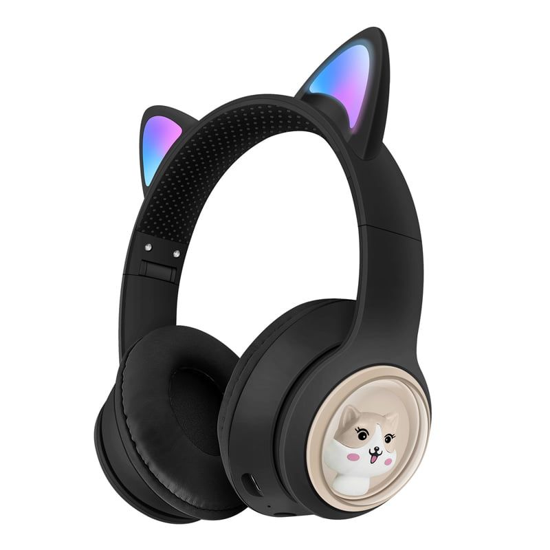 Ασύρματα Ακουστικά με Αυτιά 5.3V AKZ01 - Wireless Cuter Headphones - Μαύρο OEM