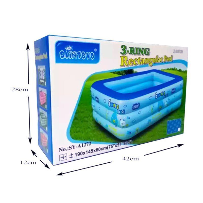 Sainteve παιδική πισίνα φουσκωτή 190x145x60cm SY-A1272 - Kids swimming pool - Μπλε OEM