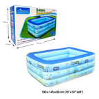 Sainteve παιδική πισίνα φουσκωτή 190x145x60cm SY-A1272 - Kids swimming pool - Ροζ OEM