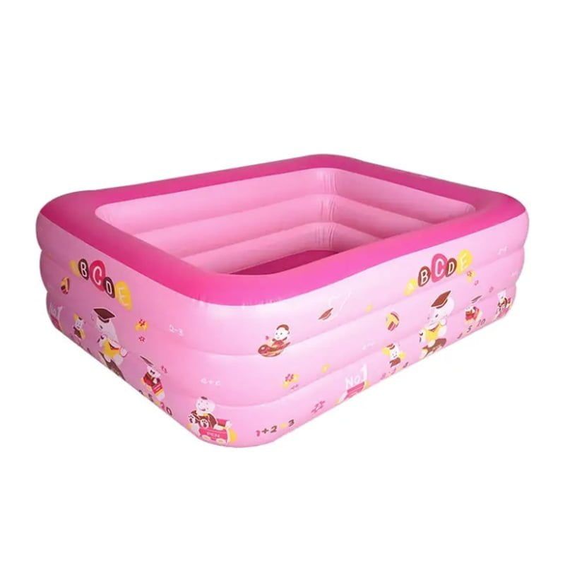 Sainteve παιδική πισίνα φουσκωτή 130x90x50cm SY-A0283 - 3-Ring rectangular swimming pool - Γαλάζιο OEM