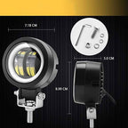 Προβολάκι Μηχανής Led 1τμχ 12-80V - Motorcycle headlight - Μπλε OEM