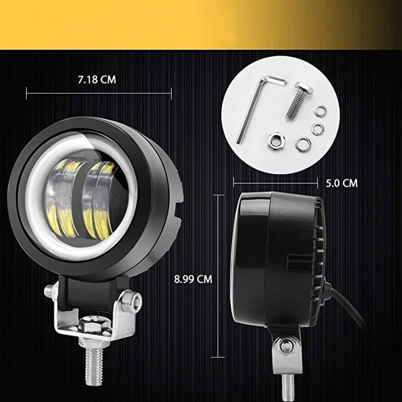Προβολάκι Μηχανής Led 1τμχ 12-80V - Motorcycle headlight - Μπλε OEM