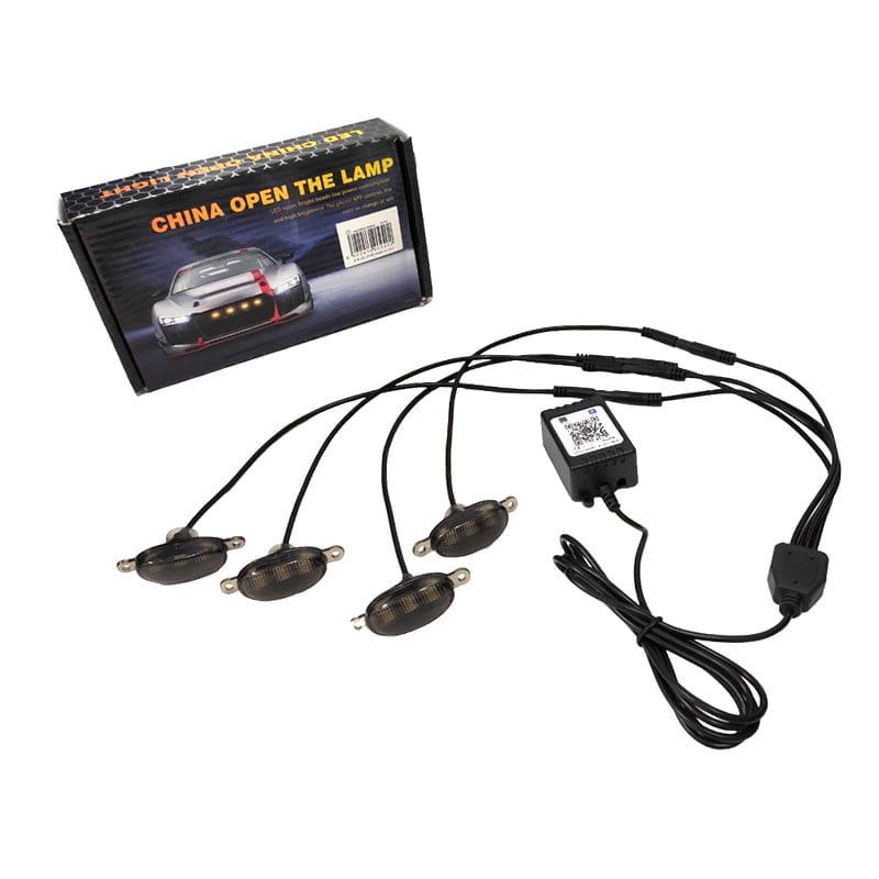 LED φώτα αυτοκινήτου RGB 4τμχ - LED car medium net light OEM