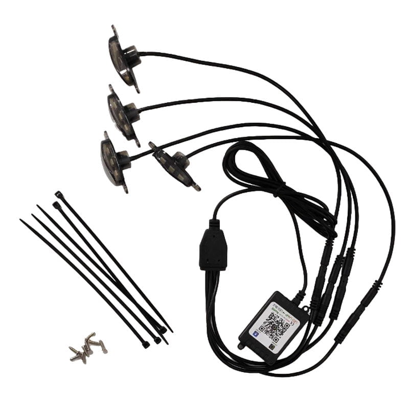 LED φώτα αυτοκινήτου RGB 4τμχ - LED car medium net light OEM
