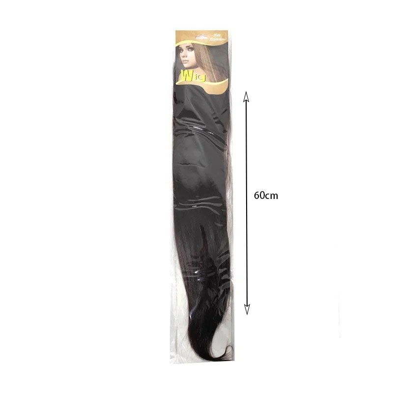 Τρέσα μαλλιών με κλιπς καστανό σοκολατί 1B - Hair tapes OEM