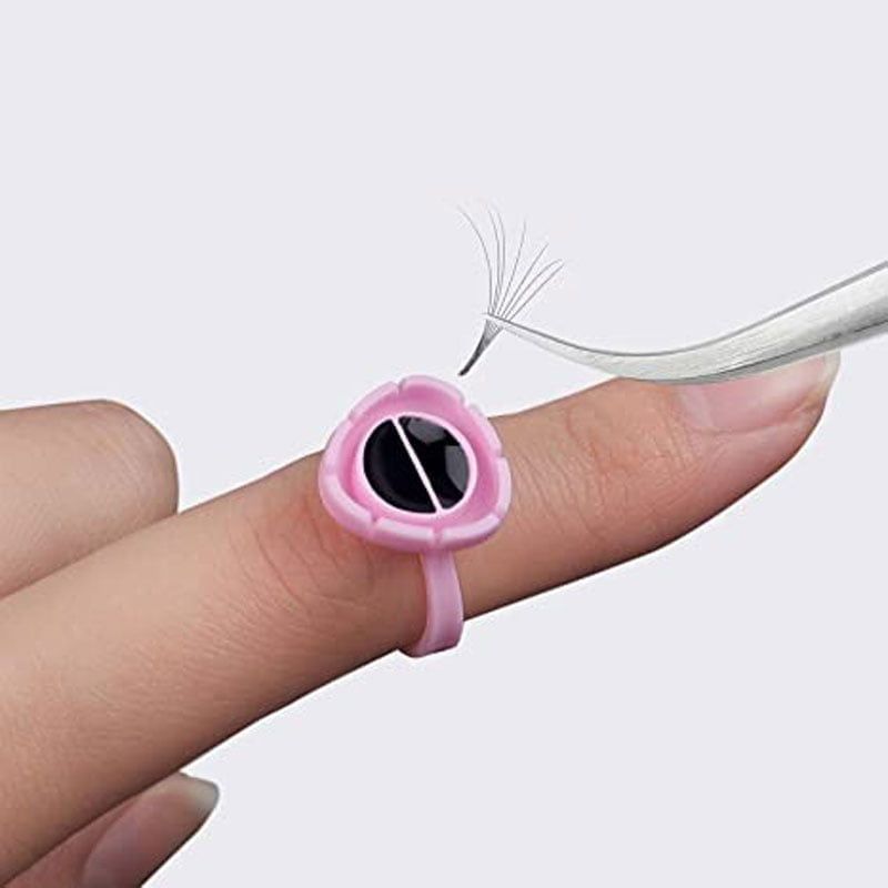 Δαχτυλίδι/ θήκη για κόλλα βλεφαρίδων 100τμχ - Lash Glue Holder Ring OEM