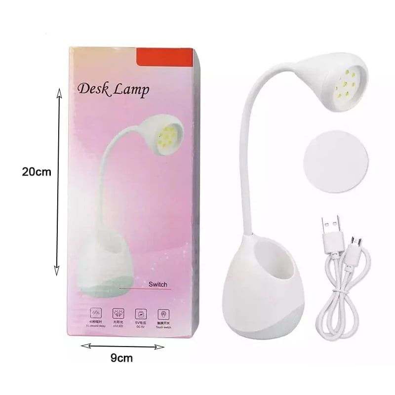 Λάμπα MINI LED UV LAMP 36 Watt με βραχίονα - Mini desk LED UV lamp YC-05 - Λευκό - Ροζ OEM