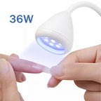 Λάμπα MINI LED UV LAMP 36 Watt με βραχίονα - Mini desk LED UV lamp YC-05 - Λευκό - Ροζ OEM