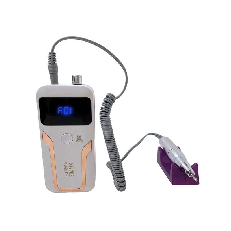 SG703 Τροχός Νυχιών Ρεύματος 35000rpm με Πεντάλ 36W - Portable nail drill - Λευκό OEM
