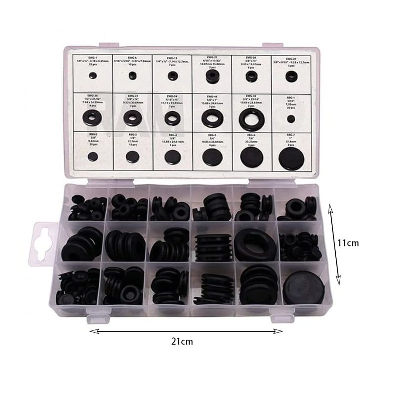0 -RING ροδέλες & τάπες σετ 125 τεμαχίων - Grommet assortment OEM