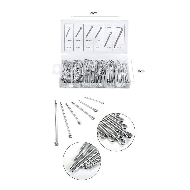 Κοπίλιες ασφάλειες σετ 555τμχ - Cotter pin assortment OEM