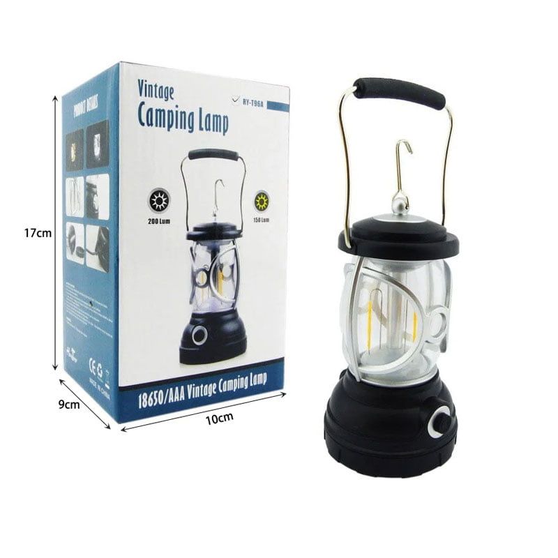 Επαναφορτιζόμενο LED Φανάρι Κάμπινγκ - Vintage camping lamp (Αντιγραφή) OEM