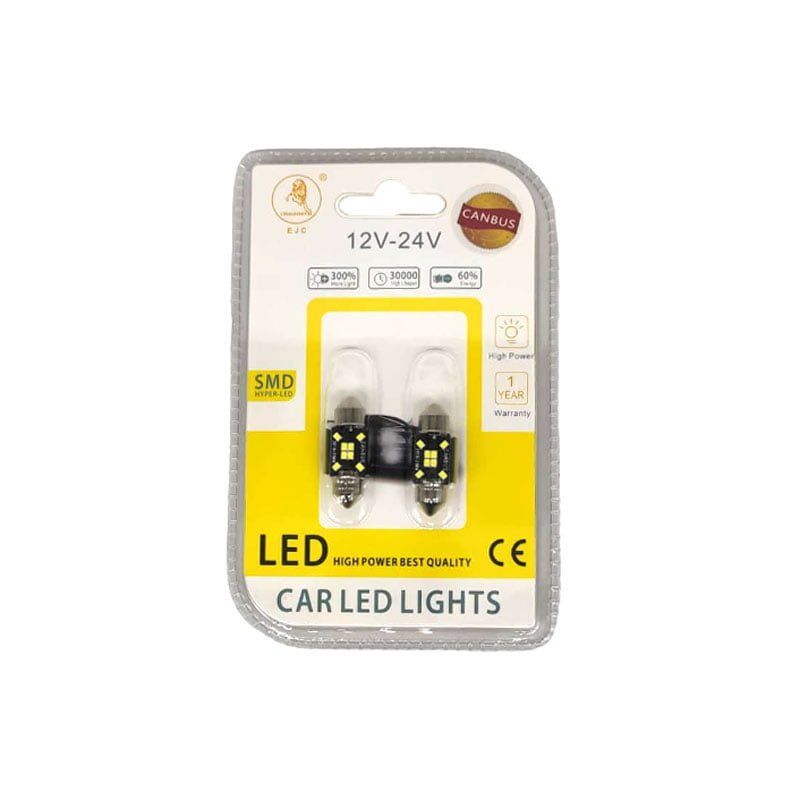 EJC Λάμπες Αυτοκινήτου Canbus LED 31mm 2τμχ ψυχρό φως - LED light EJC