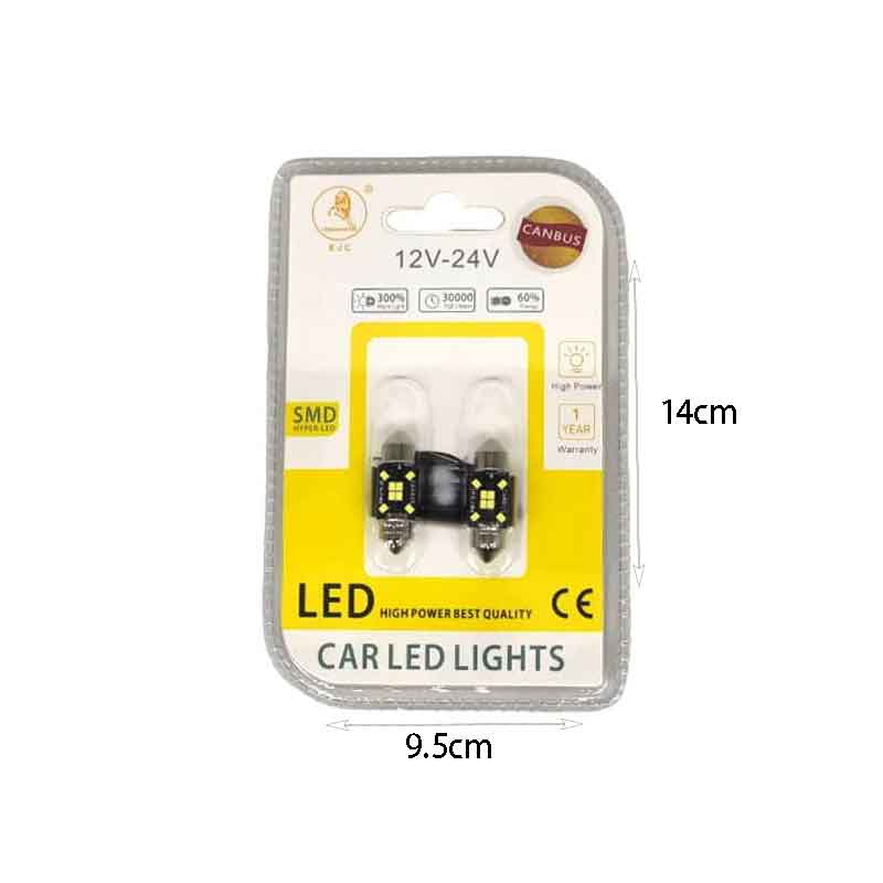 EJC Λάμπες Αυτοκινήτου Canbus LED 31mm 2τμχ ψυχρό φως - LED light EJC