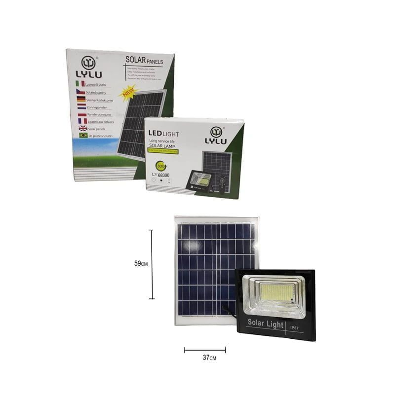 LYLU Ηλιακός προβολέας με τηλεχειριστήριο LED 600W LY68300 - Solar light OEM
