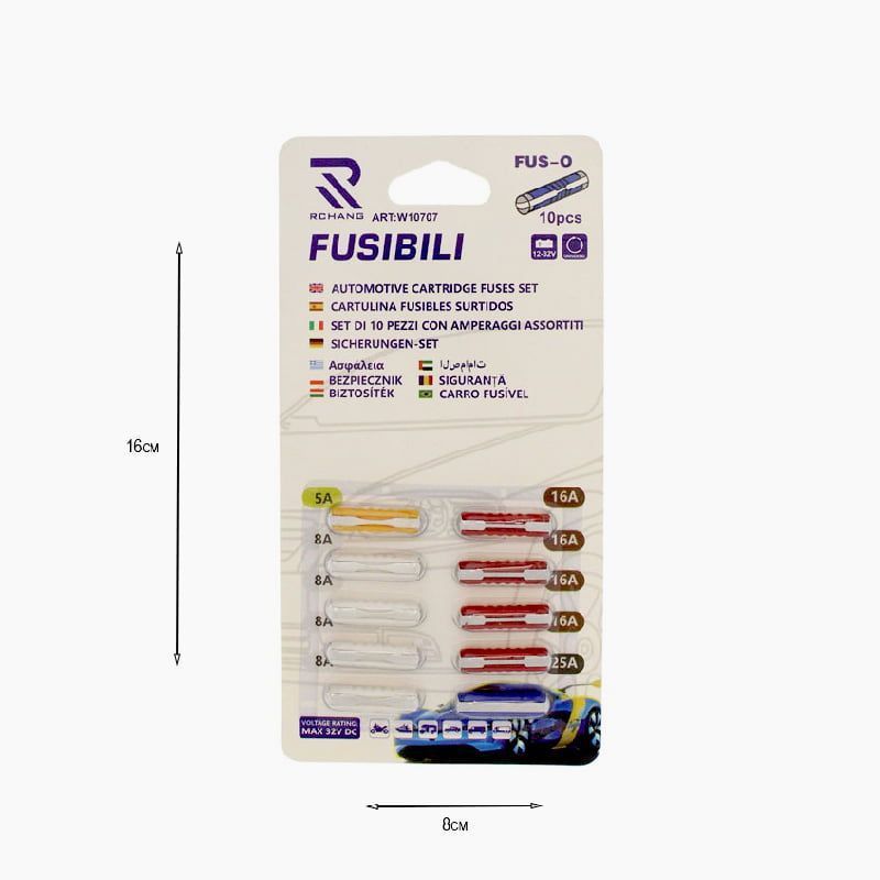 Rchang Ασφάλεια Αυτοκινήτου 10τμχ W10707 - Mini car fuse RCHANG