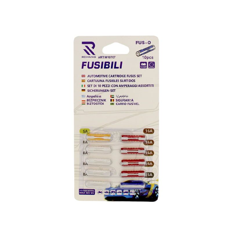 Rchang Ασφάλεια Αυτοκινήτου 10τμχ W10707 - Mini car fuse RCHANG